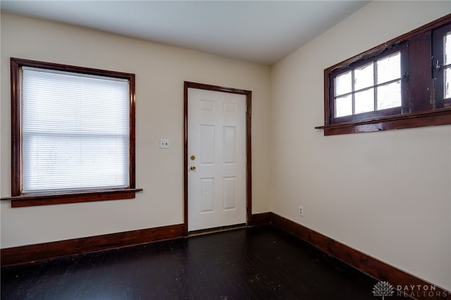 entryway featuring dark hardwood / wood-style floors