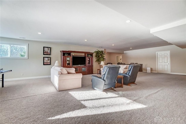 view of carpeted living room