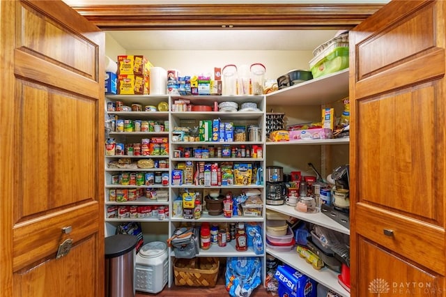 view of pantry