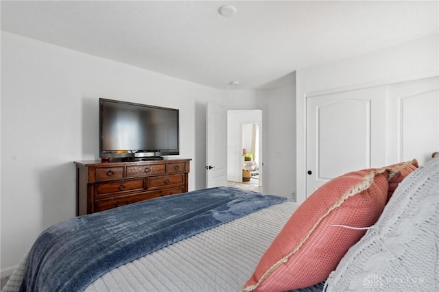 bedroom featuring a closet