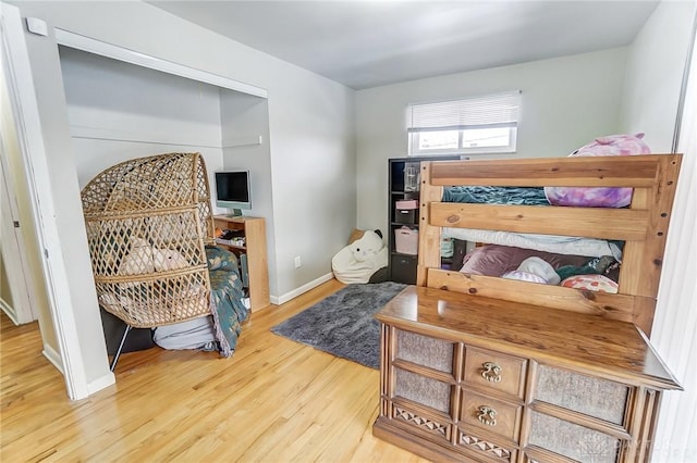 bedroom featuring hardwood / wood-style flooring