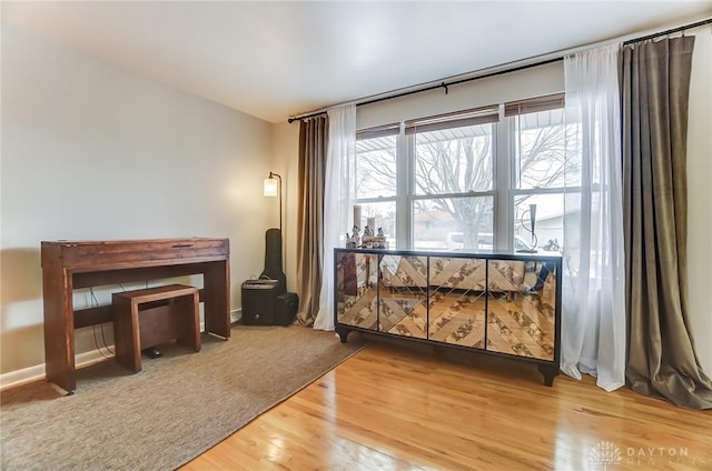 sitting room featuring hardwood / wood-style flooring