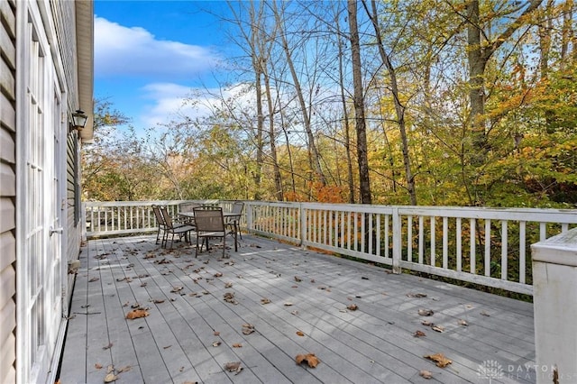 view of wooden terrace