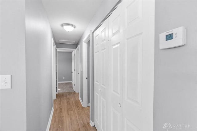 hall featuring light hardwood / wood-style floors