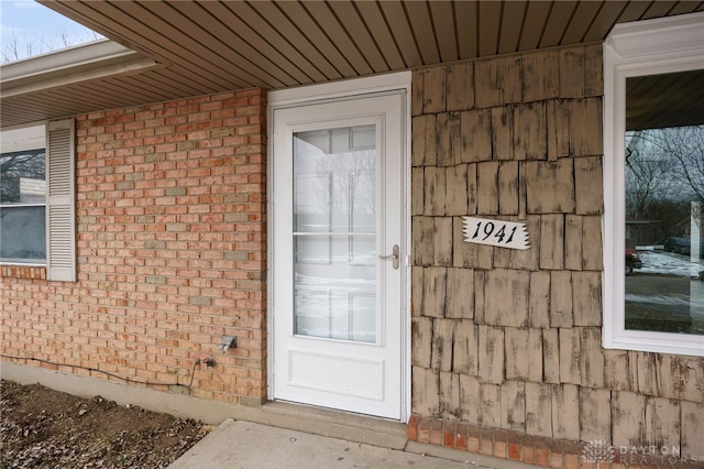 view of doorway to property