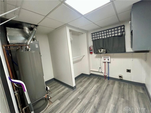 laundry area featuring washer hookup, hardwood / wood-style floors, and hookup for an electric dryer