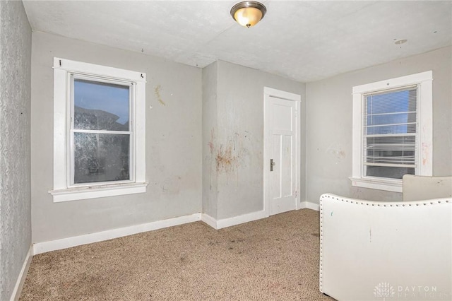 view of carpeted spare room