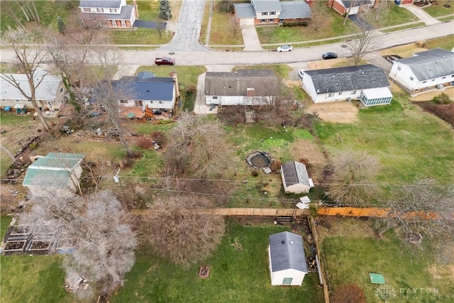 drone / aerial view with a residential view