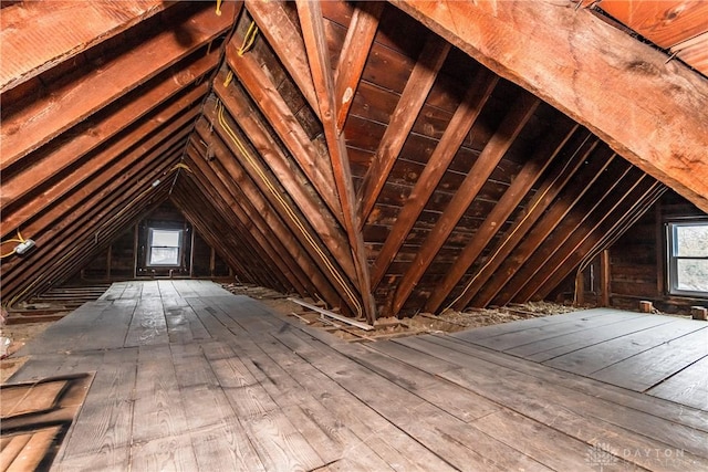 view of attic