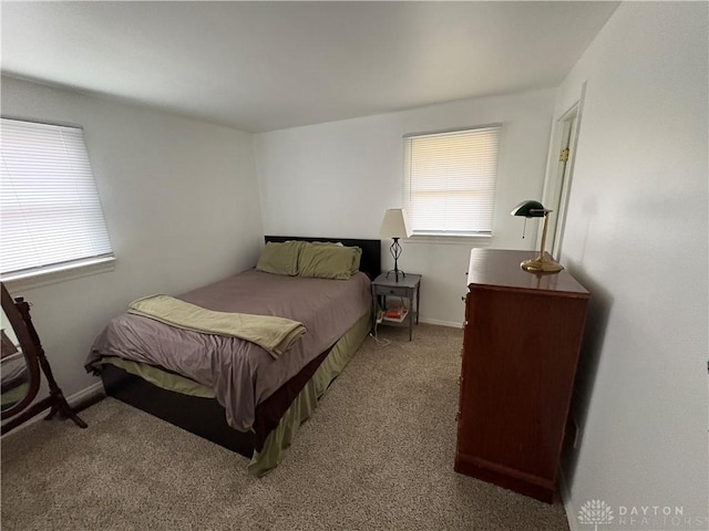 bedroom with carpet floors