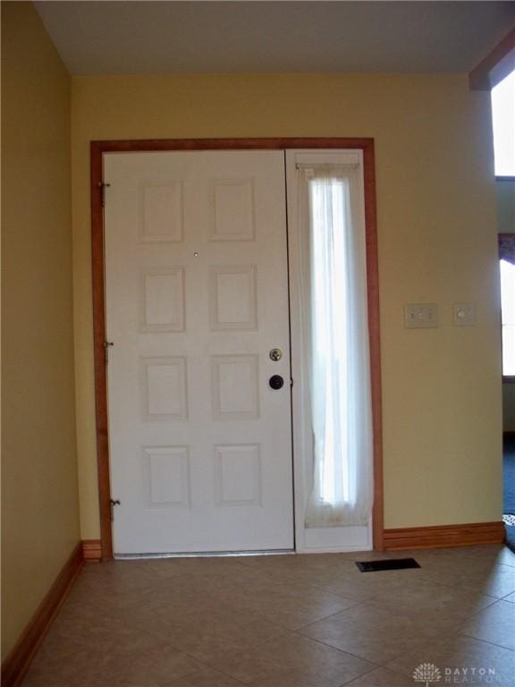 view of tiled foyer