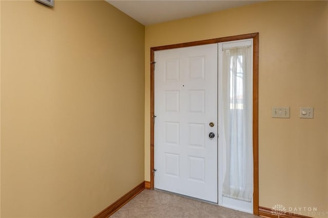 view of tiled foyer