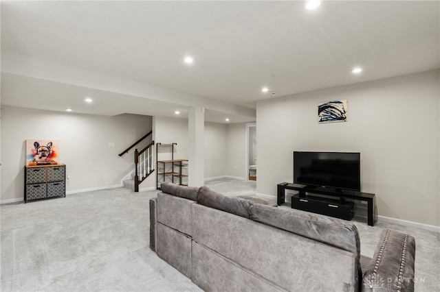 view of carpeted living room