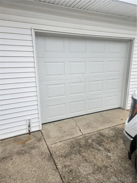 garage with driveway