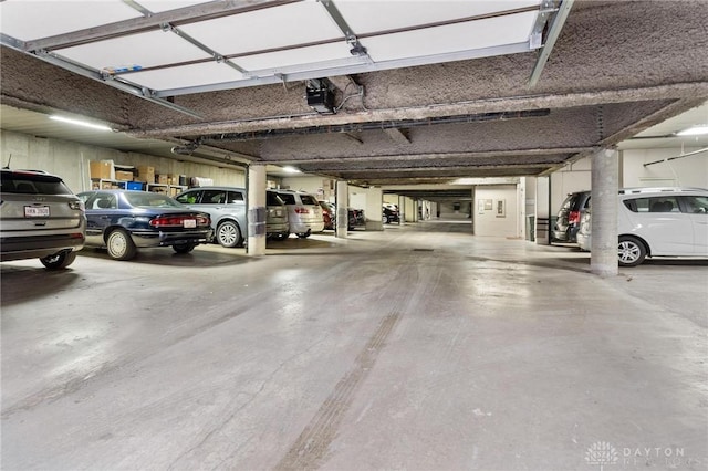 garage featuring a garage door opener