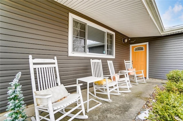 view of patio / terrace featuring covered porch