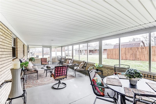 view of sunroom / solarium