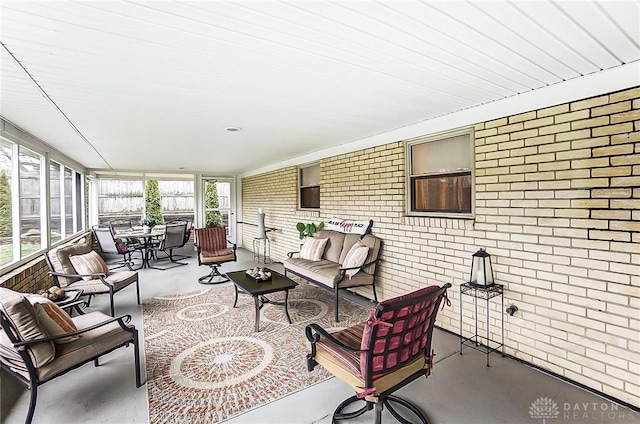 view of sunroom / solarium