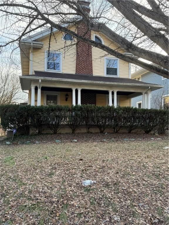 exterior space featuring covered porch