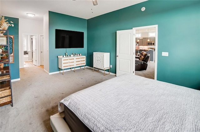 bedroom featuring carpet flooring