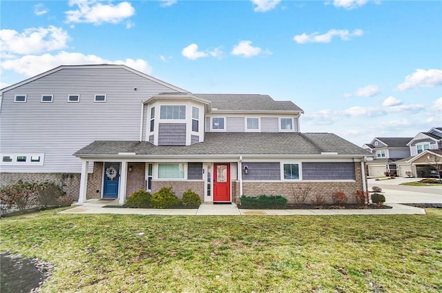 view of front of home featuring a front yard