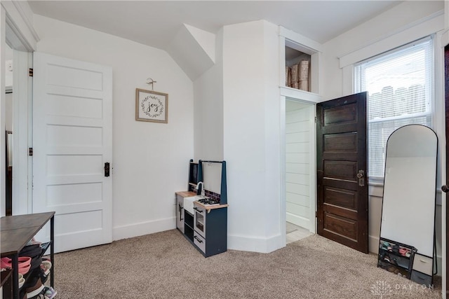 miscellaneous room featuring carpet floors