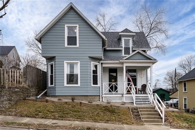 view of front facade with a porch