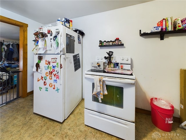 kitchen featuring white appliances