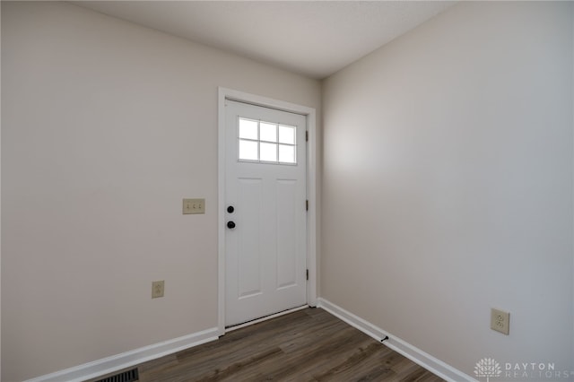 entryway featuring dark hardwood / wood-style floors