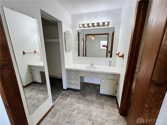 bathroom with vanity