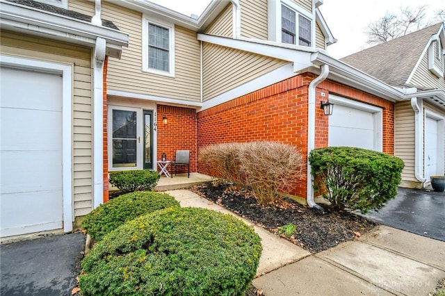 view of property exterior featuring a garage