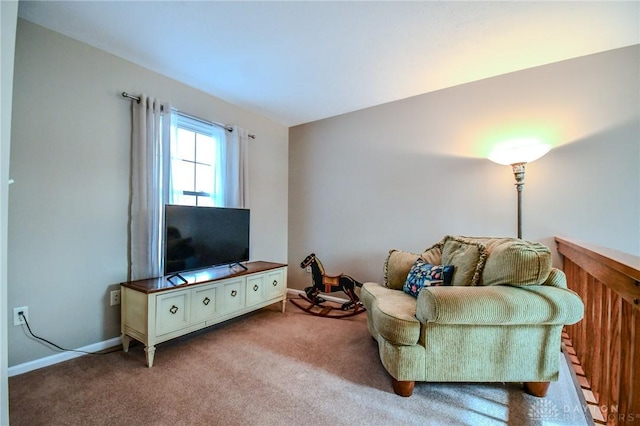 living room featuring carpet floors