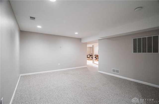 view of carpeted empty room