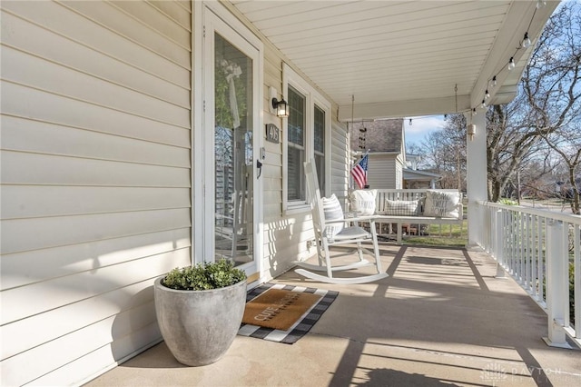 view of patio with a porch