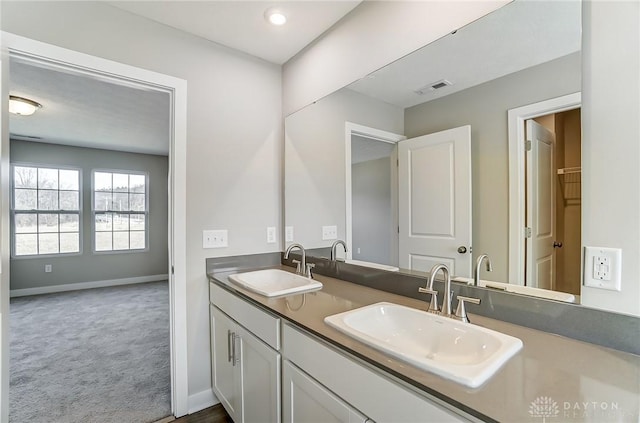 bathroom with vanity