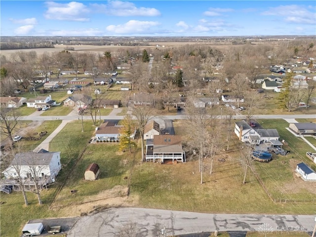 drone / aerial view with a residential view