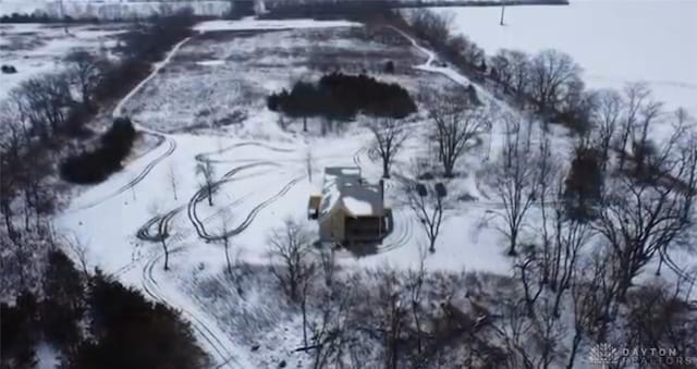 view of snowy aerial view