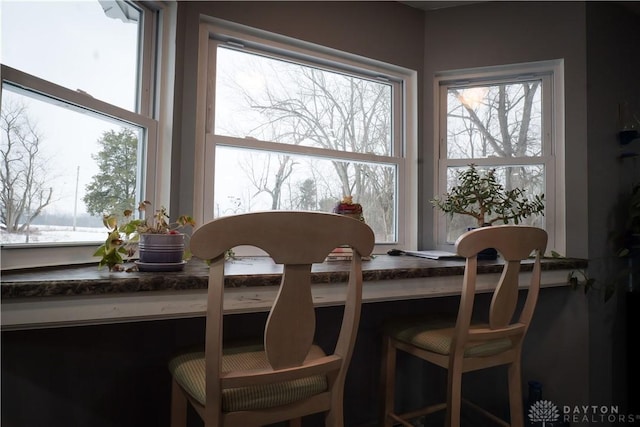 view of dining space