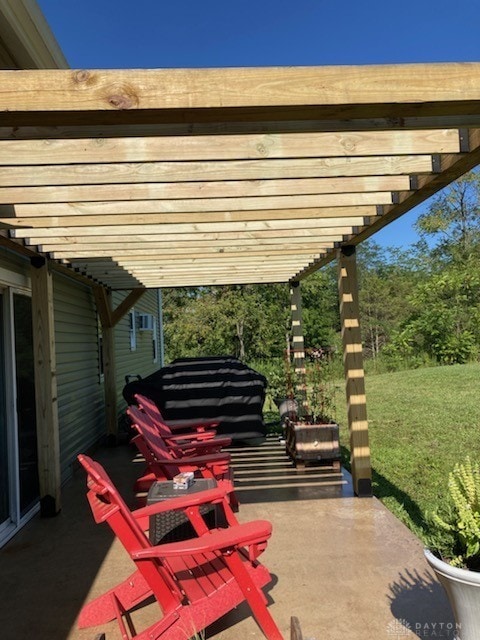 view of patio / terrace with a pergola