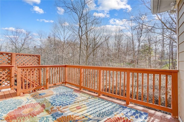 view of wooden deck