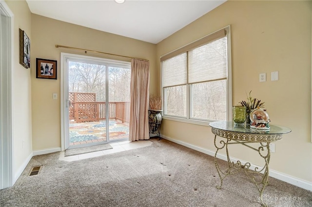 entryway featuring carpet