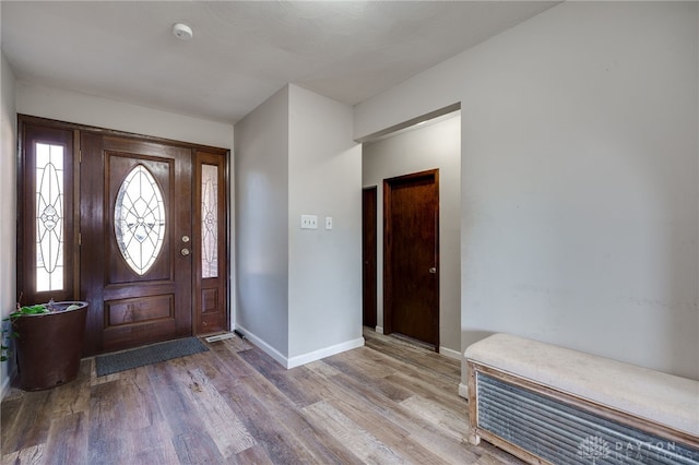 entrance foyer featuring light hardwood / wood-style flooring