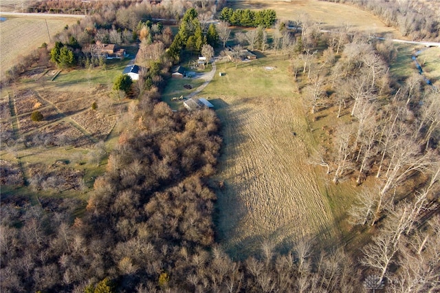 drone / aerial view featuring a rural view