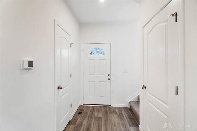 entryway featuring hardwood / wood-style floors