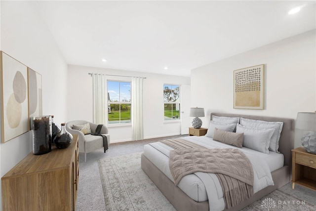 view of carpeted bedroom