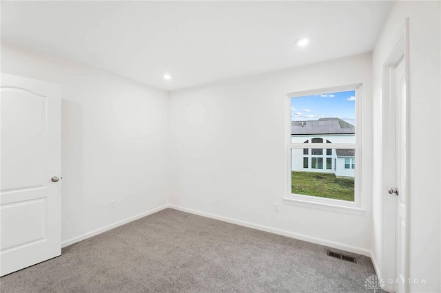 view of carpeted empty room