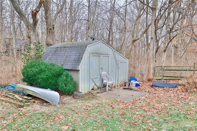 view of outdoor structure