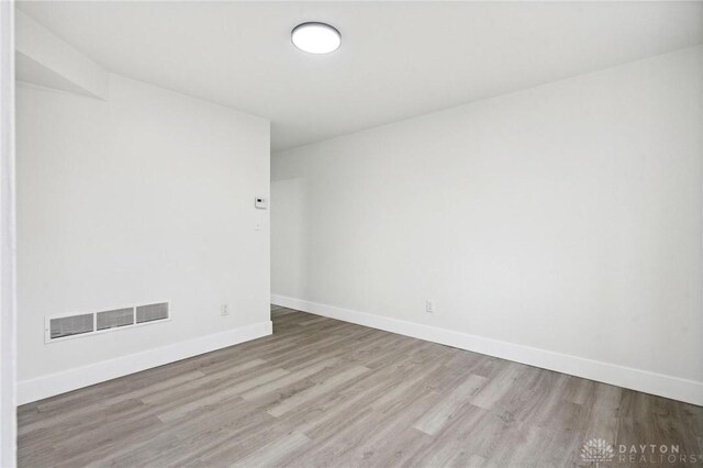 empty room featuring light wood-type flooring