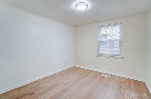 empty room featuring light wood-type flooring