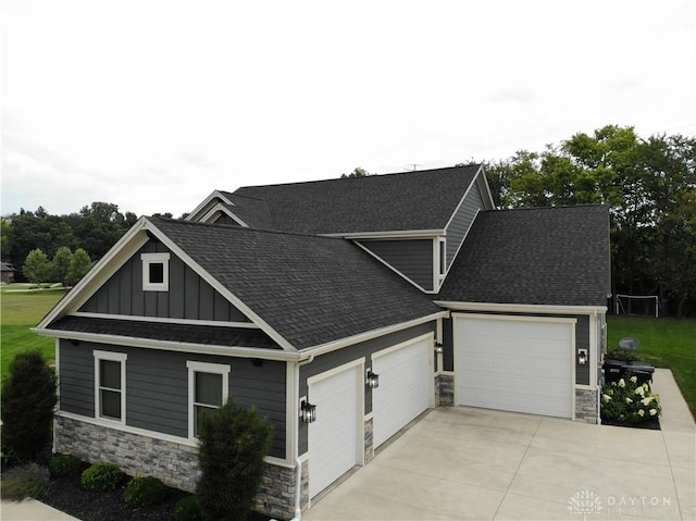 craftsman-style house with a garage